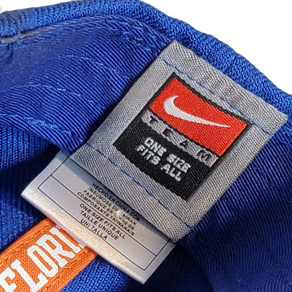 Nike Florida Gators Blue Orange Spell Out Closure Baseball Cap Adjustable Hat - Picture 12 of 12